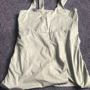 All in Motion Green Fitted Bustier Mini Dress